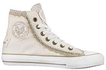 Krüger Madl Fetziger Damen Sneaker Cream Dream Beige aus Leinen Gr.38