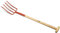 Ausonia - Forca per vangare 4 denti con manico legno a T Gr 1950 Cm 29x18