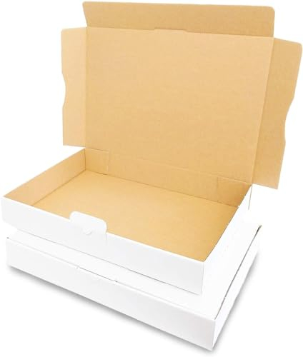 verpacking Maxibriefkartons 320 x 225 x 50 mm Maxibrief MB-4 [Stückzahl wählbar] DIN A4 Versandkartons, weiße recyclebare Faltkartons, ideal für Warensendung (25 Stück)
