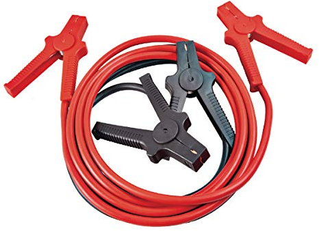 Unicraft Starthilfekabel (vollisolierte Polklemmen, Kabellänge 2x4,5 m, für 12 V / 24 V Batterien), 6860002