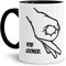 Tasse mit Spruch You Looked/Circle-Game/Reingeguckt/Reingeschaut/Innen und Henkel Schwarz - Kaffeetasse/Mug/Cup - Qualität Made in Germany