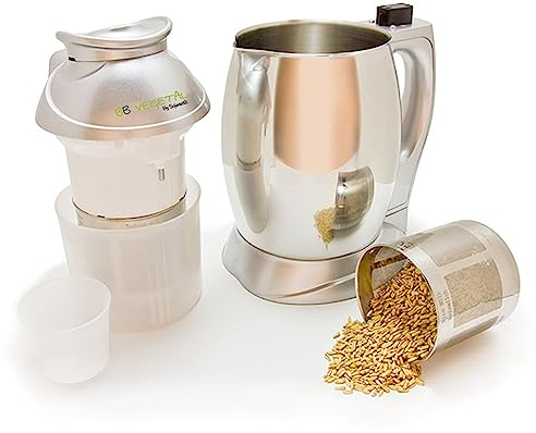 Machine lait vegetal. Boisson végétale faite maison à base de soja, d'amandes, de noix, d'avoine, de riz. Choisissez n'importe quel type de légumineuse, de céréale, de graine ou de noix. Vegan milker