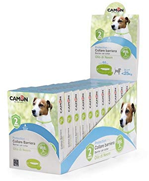 Camon Collare Barriera per Cane Olio di Neem 3 Confezioni - Contro Parassiti e Insetti Protezione Stagione Completa