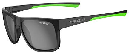 Tifosi Swick Polarised Single Lens Eyewear - Satin Black/Neon/Polarised Smoke