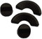 Acclaim Umpire Solid Rubber Bowling Measuring Wedges 4 Set 2 Round 2.8 cm x 1.5 cm 2 Semi Circle 6 cm x 2.5 cm
