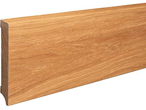 Sockelleiste Leipzig Eiche Massivholz GEÖLT Oberkante Abgeschrägt 120mm