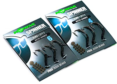Korda Spinner Hook Sections Krank Micro Barbed Größe 6 KCR127 Readyrig Fertigrig Vorfach Rig
