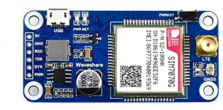 Waveshare SIM7070G NB-IoT/Cat-M/GPRS/GNSS HAT for Raspberry Pi, Low Power Narrow Band Cellular IoT Communication Module Global Band Support with GNSS Positioning