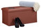 Relaxdays Sitzbank mit Stauraum, Kunstleder, faltbar, gepolstert, Flur, Schlafzimmer, HBT 37,5 x 76,5 x 38,5 cm, braun