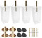 Btowin Patas acrílicas para muebles de 4 pulgadas, 4 patas de cristal transparente piramidal con pernos roscados M8 de 5/16 pulgadas, placa de montaje y tornillos para armario, mesa de café, mesa