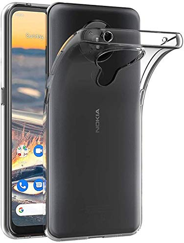 Verco Handyhülle für Nokia 5.3 Hülle Clear Case, Transparent | klare Rückseite, vergilbungsarm, flexibler Bumper Kamera Schutz, stoßdämpfende Ecken, Dünn Silikon Schutzhülle