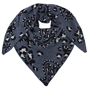 Zwillingsherz Dreieckstuch Stola Schal mit Kaschmir und Wolle für Damen Mädchen Jungen Kinder - Hochwertiges Cashmere Halstuch im Leo Muster Motiv - Damenschal für Sommer Herbst Winter - jns