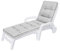 HOBBYGARDEN Auflagen für Deckchair, Liegenauflage, Gartenliege Auflage 201x55x8 cm Bequeme Polsterauflage für Sonnenliege, Liegestuhl, Kissen in Aschegrau