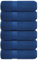 Infinitee Xclusives Premium Hand Towels 6-Pack (40 x 72 cm) – 100% Cotton, Super Absorbent, Quick-Dry Towels for Bathroom, Hotel, Salon & Gym Use |Tranquil Navy|