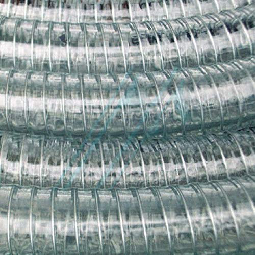Tubo in Pvc Trasparente con Spirale in Acciao Armonico, Per Acqua e Fluidi Inerti, Vendita a Metraggio (80 mm)