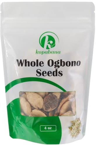 KOPABANA Whole Ogbono seeds | wild mango | African | bush mango| dika | mbukpap uyo 4oz