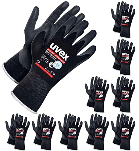 uvex Schutzhandschuhe uvex phynomic airLite A ESD 60038 10 Paar, Touchscreen geeignet, für Präzisionsarbeiten, atmungsaktiv, Made in Germany, Größe:5