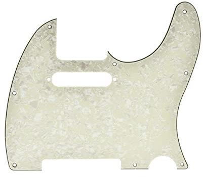 KAISH 8 Hole Tele Style Guitar Pickguard TL Pick Guard with Pickup Mounting Screw Holes for Tele/Telecaster Aged Pearl