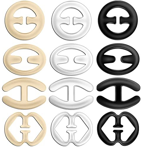 Set da 12 pezzi fermaglio per reggiseno, antiscivolo, in jersey di plastica, accessorio per reggiseno, utilizzato per fissare la spallina del reggiseno