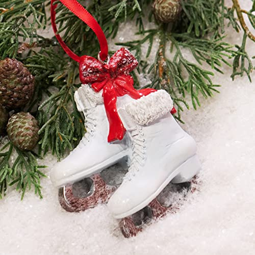 Personalized Skates Christmas Hanging Ornaments - Ice Skate Ornament for Christmas Tree Home Decoration Girl Gift 3.5''H Inch Braxio