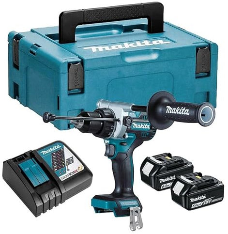 Makita DHP486RGJ Schlagbohrmaschine, 18 V, LXT (2 x 6,0 Ah) aus Makpac