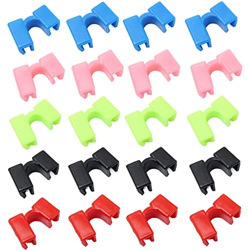 Keboyoe 20 piezas Reutilizables Palillos Ayudantes De Entrenamiento Coloridos Ayudantes de Entrenador de Palillos Conector de Palillos para Palillos Chinos Niños para Niños Adultos Principiante
