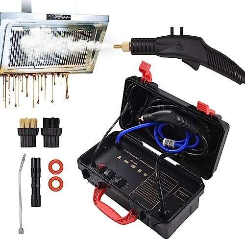 Kavolet 1800W Nettoyeur vapeur haute pression sans réservoir avec pistolet pulvérisateur contrôlable et invite vocale Nettoyeur vapeur portable avec 3 modes vapeur, eau froide ou chaude, tuyau de 3,0m
