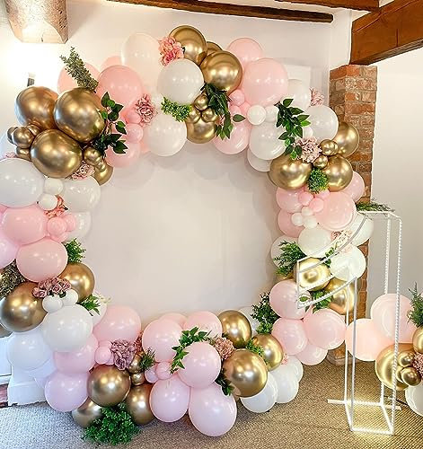 Pink Balloon Arch Kit 116Pcs Pink And White Balloon Arch With Gold Balloons Pink Balloon Garland Baby Shower Balloons For Baby Girl Decorations Baby Shower Bridal Engagement wedding Party Decorations