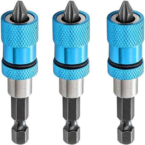 Thgtao Set di 3 punte per cartongesso, a sgancio rapido, magnetico, regolazione della profondità della vite, attacco esagonale da 1/4, per avvitatori a batteria e trapani a mano,