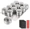 APACALI 12 Stück Gewürzdosen Magnetisch, Gewürzbehälter Magnetisch mit Wandbasis, Magnetische Gewürzdosen, Edelstahl Gewürze Spice Jars enthält 100 Etikettierungsaufkleber