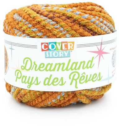 Lion Brand Yarn Cover Story Dreamland, Blanket Yarn, Bonfire, 1 Pack