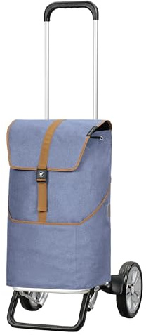 ANDERSEN Einkaufstrolley - Alu Star Shopper Auke Flieder | sehr leicht, höhenverstellbar, klein zusammenlegbar, bis 40 kg - Tasche mit Rucksackfunktion, Innenfach, Seitenfach, 46 L