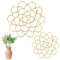 WLLHYF Blumenarrangement Halter Wiederverwendbarer Blumenfrosch Blumengitter Edelstahl Vase Rundes Zubehör für Pflanzenbefestigung Blumensträuße Arrangements Vasen-Pflanzenfixierung 2 Stück (Gold)