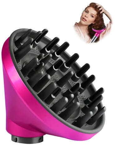Diffusor-Aufsatz für Dyson Airwrap, Kompatibel mit HS01/HS05/HS08, verstärkt und definiert natürliche Wellen & Locken, Fuchsia