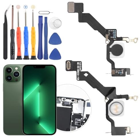 YWLRONG for iPhone 13 Pro Max Flash Light Flex Cable Replacement for iPhone 13 Pro Max A2641 A2643 A2644 A2645 A2484 Flashlight Flex Cable Module Connector Assembly Repair Parts