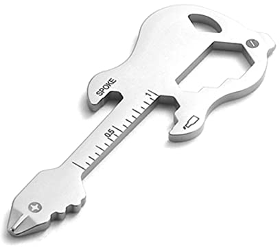 bephible Key Multi-Tool Anti-Rost Hohe Haltbarkeit Leichter Schlüsselanhänger Flaschenöffner Schraubendreher Gadget für Zuhause Silber