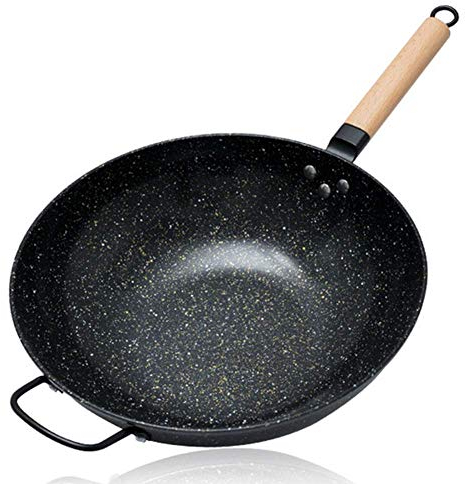 Poêle à frire, ustensiles de cuisine, wok, casseroles, poêle à frire antiadhésive, poignée robuste qui ne brûle pas, compatible avec l'induction, va au four, poêle en fer fin, casseroles faciles à ne