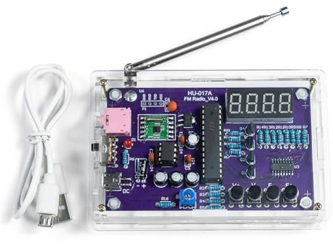 Junterone Kit de montaje de radio circuito impreso FM haciendo un microcontrolador DIY producción electrónica conveniente soldadura accesorios a granel