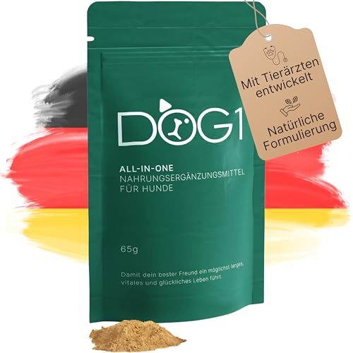 DOG1 Vitamin B Komplex Hund – Made IN Germany - 8 essentielle B-Vitamine (B1–B12) als Pulver - Für Energie, Verdauung und Immunsystem - Natürliche Rezeptur - Laborgeprüft - Von Tierärzten entwickelt