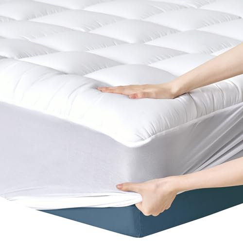Niagara Matratzen Topper 140x200x2.5cm aus Baumwolle, kühlend, atmungsaktiv für Rückenschmerz-Linderung, Tiefe Taschen für 20-50 cm Matratzen