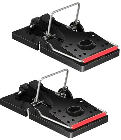 Trisiki Mouse Trap, 2 Pack Heavy Duty Reusable Snap Traps that Kill Instantly, High Sensitive Mice Catcher, Safe and Effective Rodent Trap for Indoors Outdoors