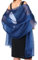 BUOSHUO Stola Damen,Chiffon Schal Shawl Multifunktionstuch Leicht, Für abendkleid,Geeignet Für Abend Party,Täglich Passend,Hochzeit Brautjungfer's Elegante (Navy Blau)