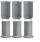 Lot de 6 blocs d'angle pour plinthe, 3 connecteurs intérieurs + 3 coins extérieurs, pour plinthes de 8 cm de hauteur, pour garniture murale de maison (M gris)