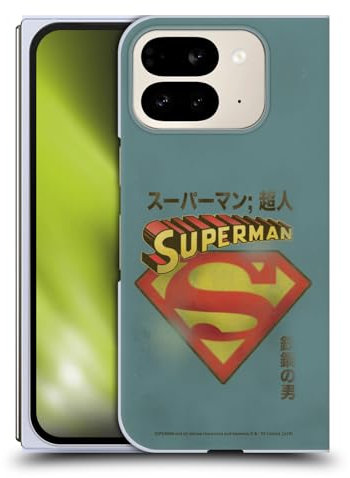 Head Case Designs Offizielle Superman DC Comics Japanisches Logo Vintage Mode Harte Rueckseiten Handyhülle Hülle Huelle kompatibel mit Google Pixel 9 Pro Fold