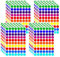 1400 Stück 10 Farben 20mm Runde Punktaufkleber, Klebepunkte Bunt Aufkleber Markierungspunkte Runde Aufkleber Glue Dots Farbige Klebepunkte Etiketten Selbstklebende für Kalender Büro Schule