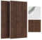 JBER 6Pack Acoustic Panels, Self-Adhesive Fluted Slat Sound Proofing Panels for Walls, Decorative Wood Grain Printing Wall Panels for Recording Studio, Offices, Home, 60×60×1cm, Dark Walnut Grain
