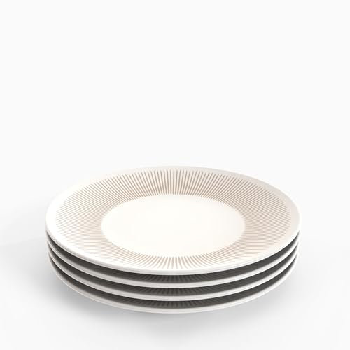TervisHome Melamine Dinner Plates - Set of 4 | Sandstone Collection | Durable Stoneware-Like Quality, Dishwasher Safe, Perfect for Indoor and Outdoor Use