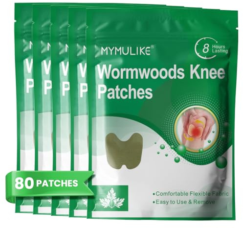 MYMULIKE Knee Patch, 80Pcs Schmerzlinderung Wärmepflaster Aufkleber für Nacken und Schulter, Schmerzlinderung für Schulter, Wärmepflaster Schmerzpflaster für Lendenwirbelsäule, Knie