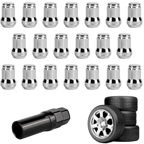 Rzspher 20 dadi per ruota M12 x 1,5, chiusura conica 60°, acciaio al carbonio per Ford, Toyota, Honda, Mazda
