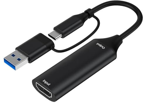 Tarjeta de captura de video USB convertidor digital USB + tipo C a HDTV, dispositivo de captura de grabación de video para PC portátil herramienta